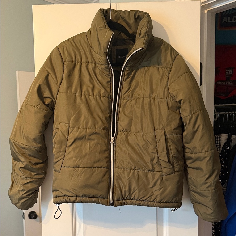 Me Jane Women's Olive Puffer Jacket
